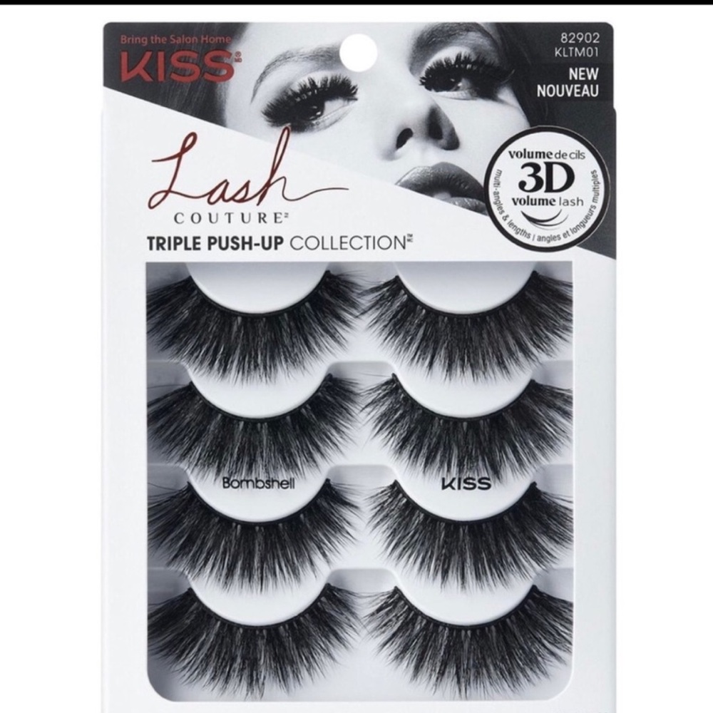 Kiss Triple Push Up Lashes - Bombshell x 2 boxes